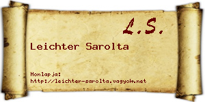 Leichter Sarolta névjegykártya