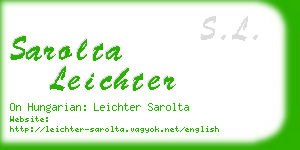 sarolta leichter business card